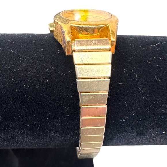 Vtg Gruen Womens Quartz Watch Stainless Steel Gold-Tone Swiss 208-902 Untested - Picture 6 of 6